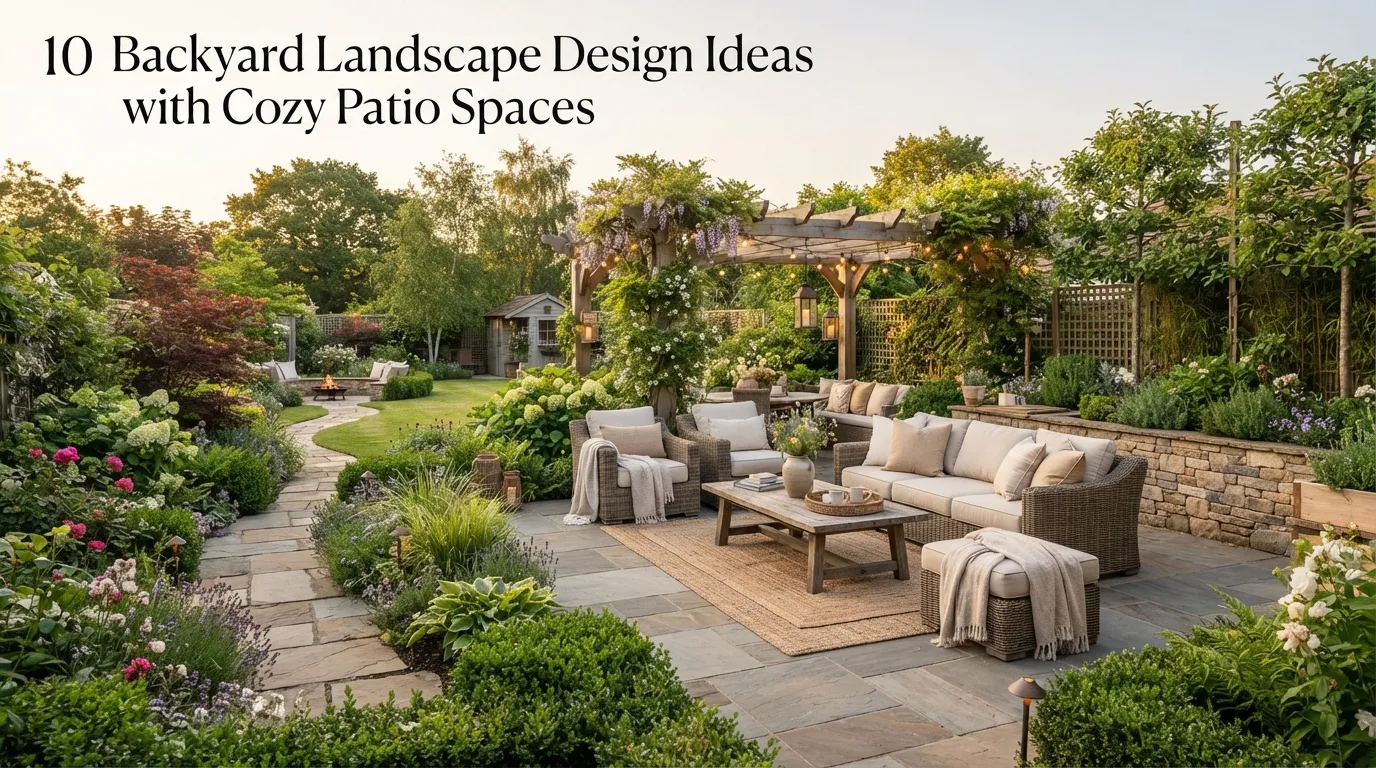 10 Backyard Landscape Design Ideas with Cozy Patio Spaces