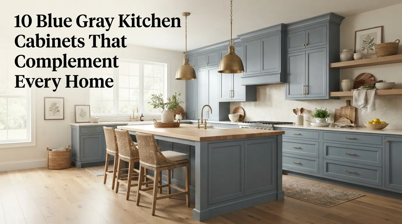 10 Blue Gray Kitchen Cabinets That Complement Every Home