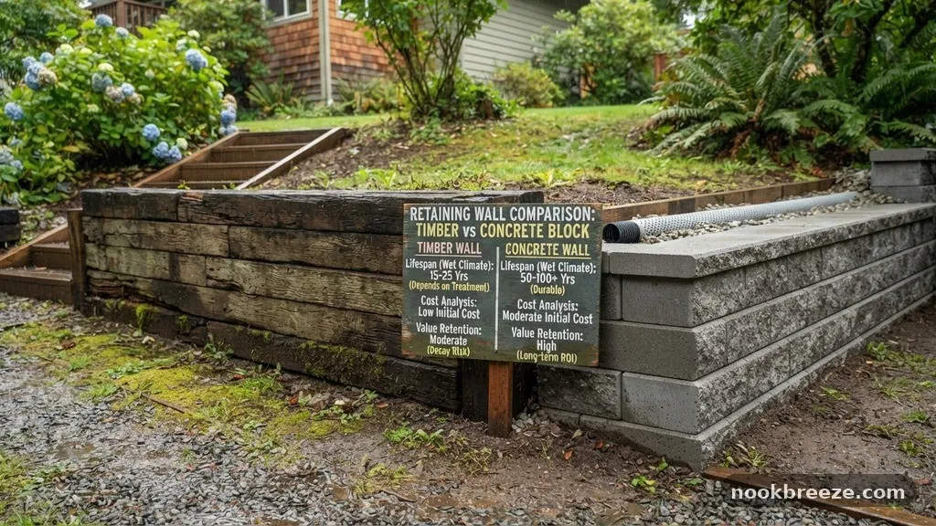 Cost Analysis and Value Retention - Timber vs Concrete Block Retaining Walls: Lifespan Comparison in Wet Climates