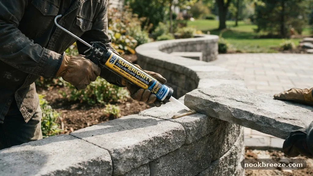 Gluing Cap Stones: Best Polyurethane Landscape Block Adhesive for Tops