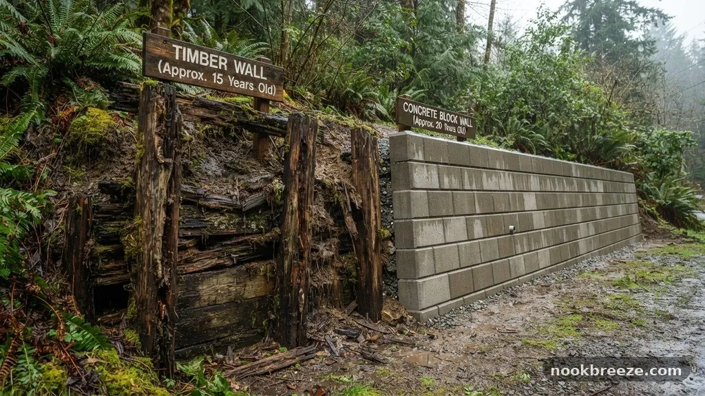 The Role of Moisture in Material Degradation - Timber vs Concrete Block Retaining Walls: Lifespan Comparison in Wet Climates